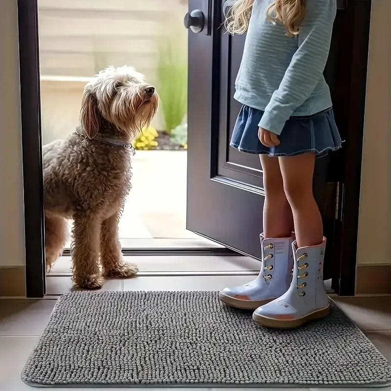 Dog Door Mat For Muddy Paws, Absorbs Moisture And Dirt, Absorbent Non-Slip Washable Mat, Quick Dry Microfiber, Mud Mat For Dogs